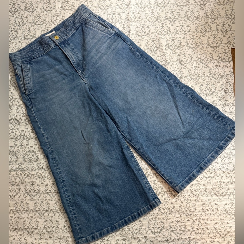 Frame Denim Cropped Wide Leg NWOT Baggy Womens 27 Blue Jeans